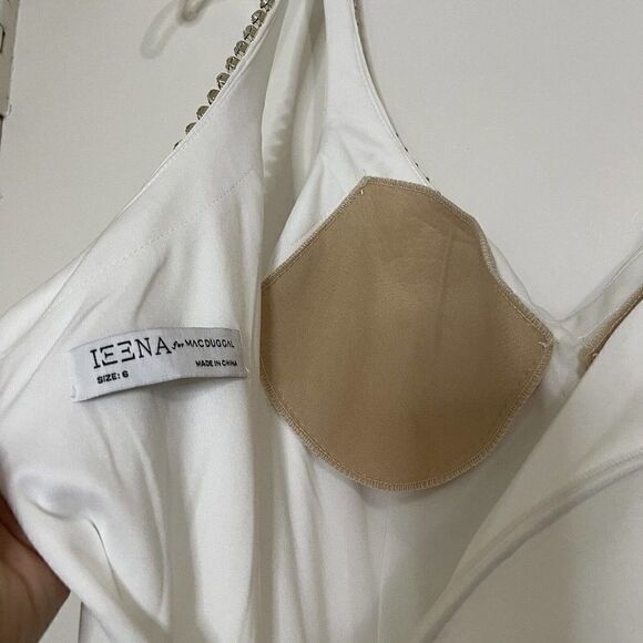 NWT! MAC DUGGAL SLEEVELESS CRYSTAL SCOOP NECKLINE COLUMN White GOWN US-6 26583 - Picture 9 of 12